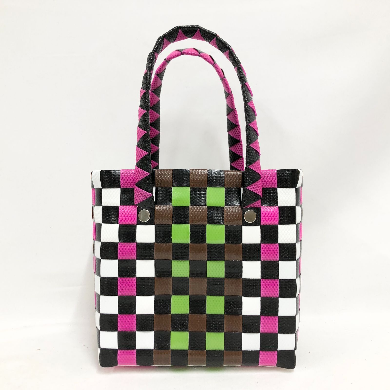 新品未使用 MARNI (マルニ) マイクロ バスケットバッグ ピンクマルチ 