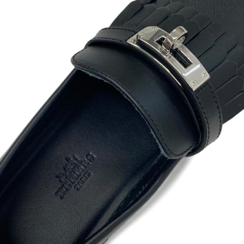 エルメス HERMES ゲーム スニーカー 靴 シューズ レザー ブラック 黒