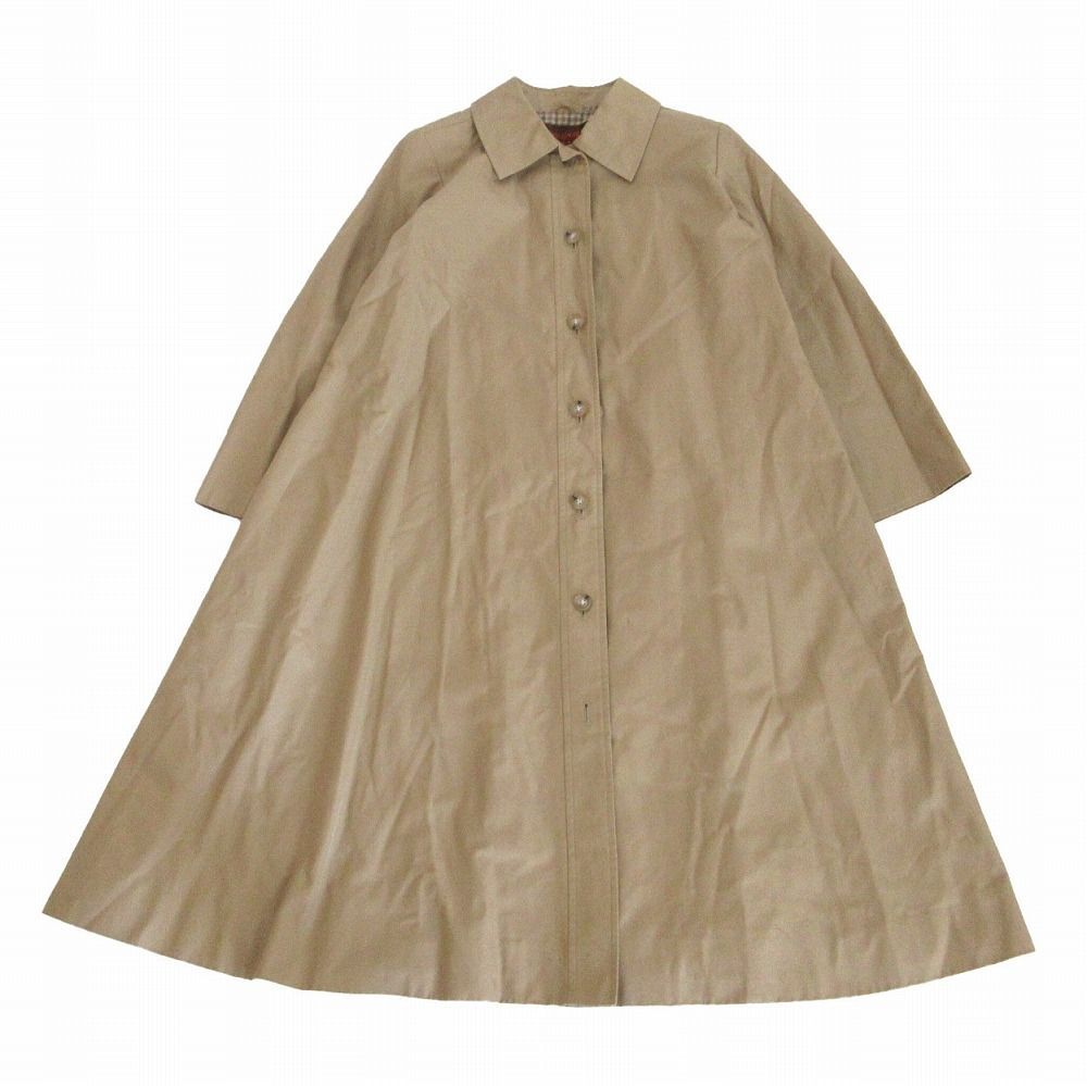 YSL イヴサンローラン ステンカラーコート 裏地チェック ロング丈 YSL イヴサンローラン ステンカラーコート 裏地チェック ロング丈