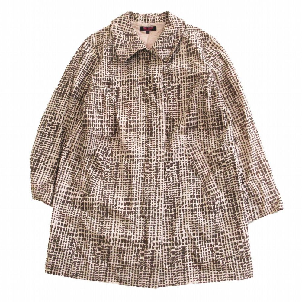 YUKI TORII INTERNATIONAL ユキトリイ 日本製 総柄 ステンカラーコート