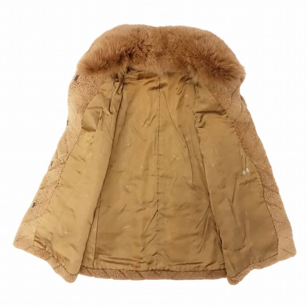 palody パロディ 毛皮 コート ジャケット ミドル丈 フォックス ファー