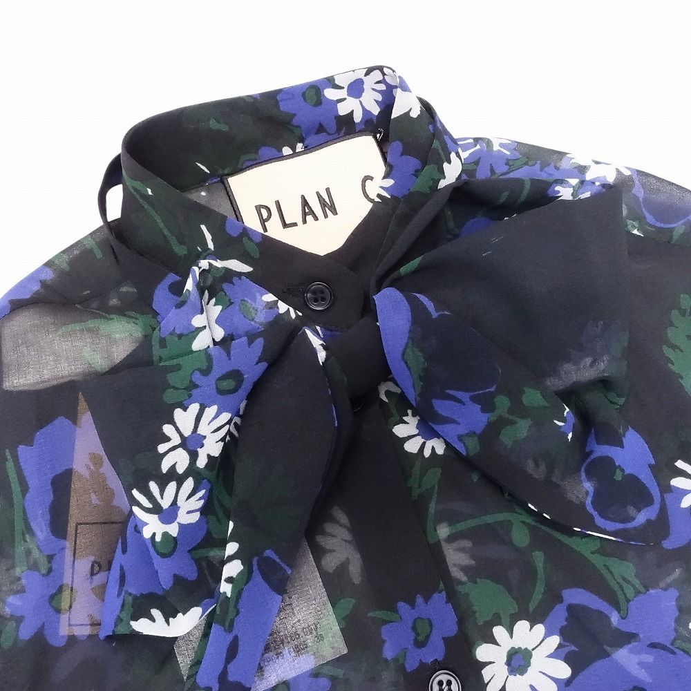 未使用品 Plan C プラン シー 花柄 ロング ワンピース シアー ドレス