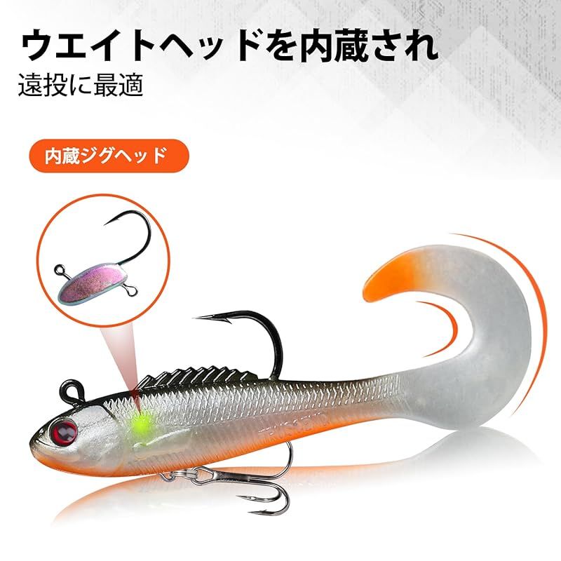 TRUSCEND伝盛 フック付き ソフトルアー 作り工芸精巧 家族釣りを楽しむ