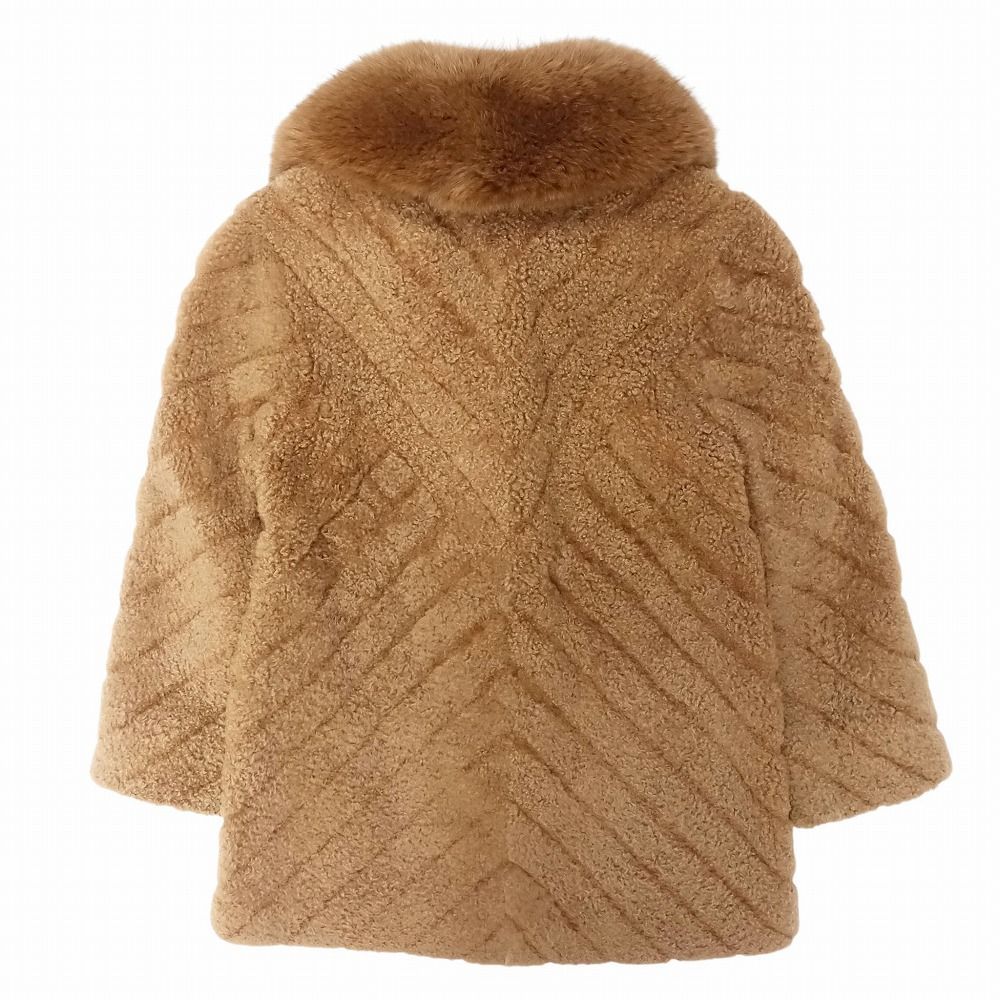 palody パロディ 毛皮 コート ジャケット ミドル丈 フォックス ファー