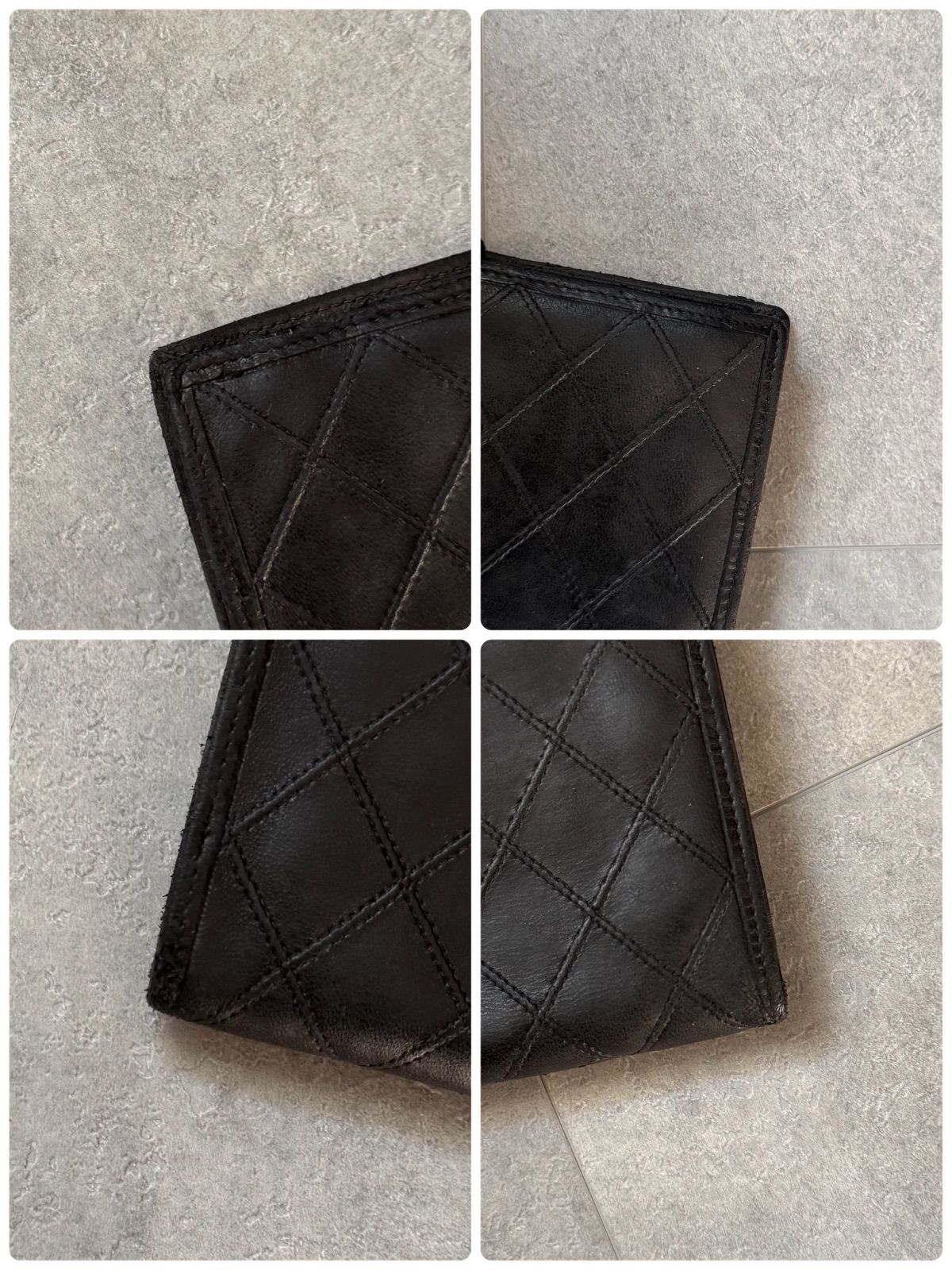 CHANEL シャネル ココマーク ビコローレ がま口 二つ折り長財布 レザー