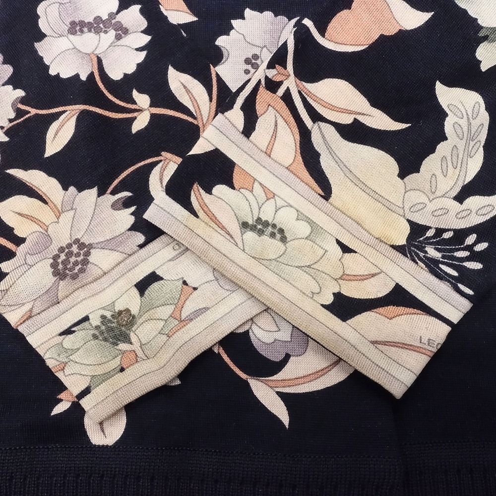 LLEONARD レオナール 花柄 上質ウール 花柄 カーディガン ジャケット LLEONARD レオナール 花柄 上質ウール 花柄 カーディガン ジャケット