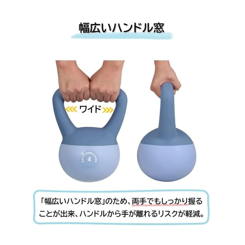 KETTLEBELLKON（ケトルベル魂）ソフトケトルベル (4kg/ブルー) 1