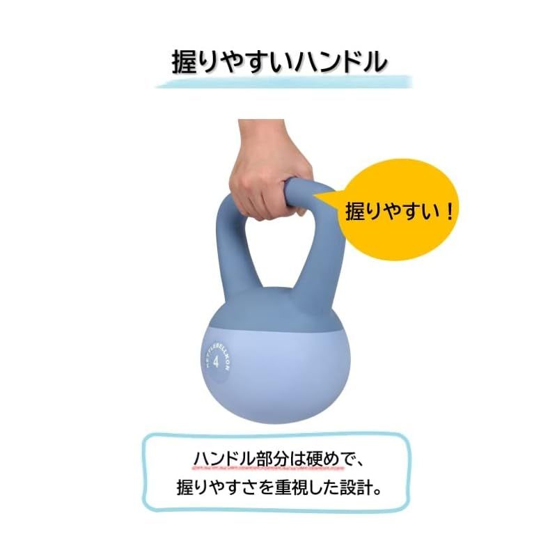 KETTLEBELLKON（ケトルベル魂）ソフトケトルベル (4kg/ブルー) 1