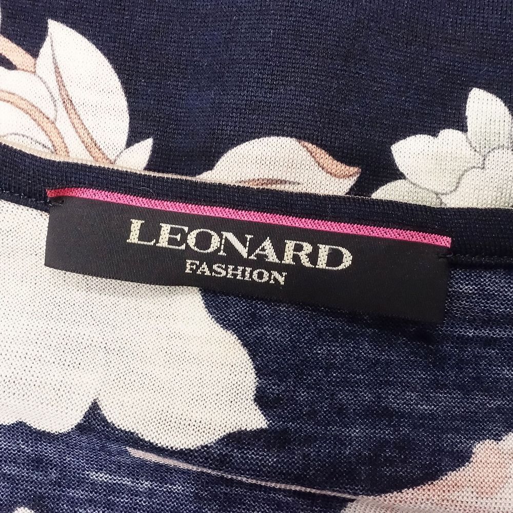 LEONARD レオナール 花柄 ニット カーディガン ジャケット 羽織り