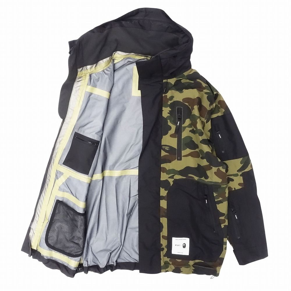 17aw WTAPS × A BATHING APE SHERPA JACKET NYLON TAFFETA CAMO BAPE 