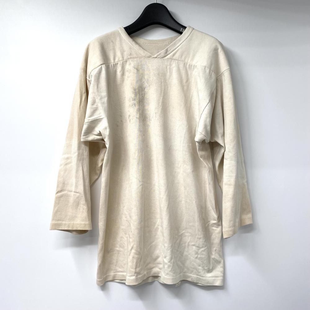 中古】70s RUSSELL 初期金タグ フットボールTee サイズM アイボリー