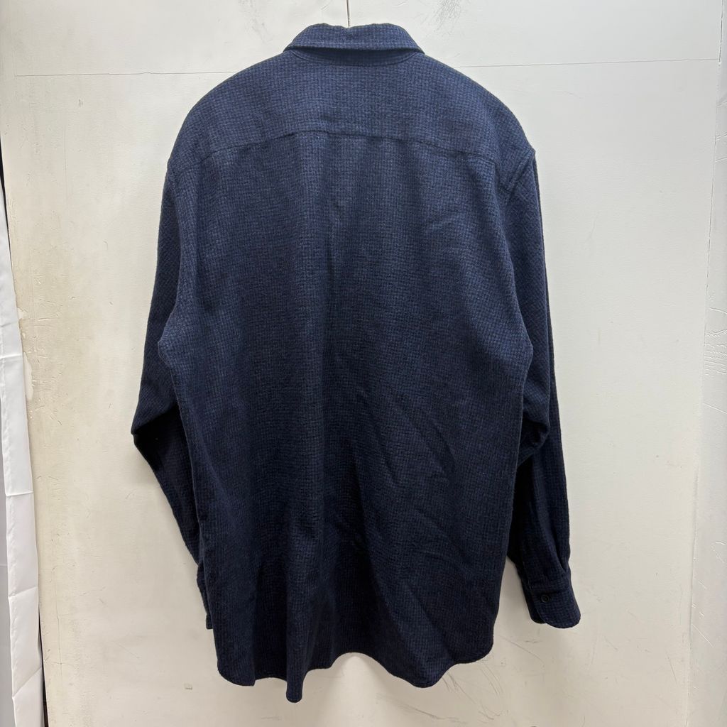 COMOLI 22AW ハウンドトゥース CPO （NAVY サイズ2） comoli W/CA ハウンドトゥースCPO シャツ22aw