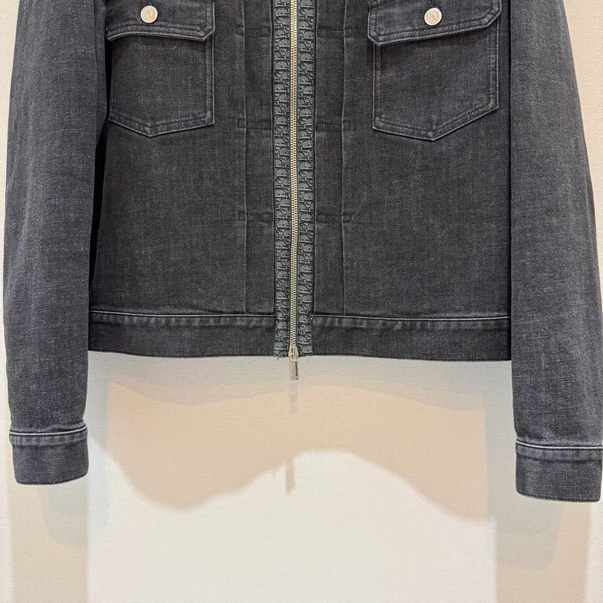 50サイズ ディオール オブリーク ブラックデニム デニム ジャケット