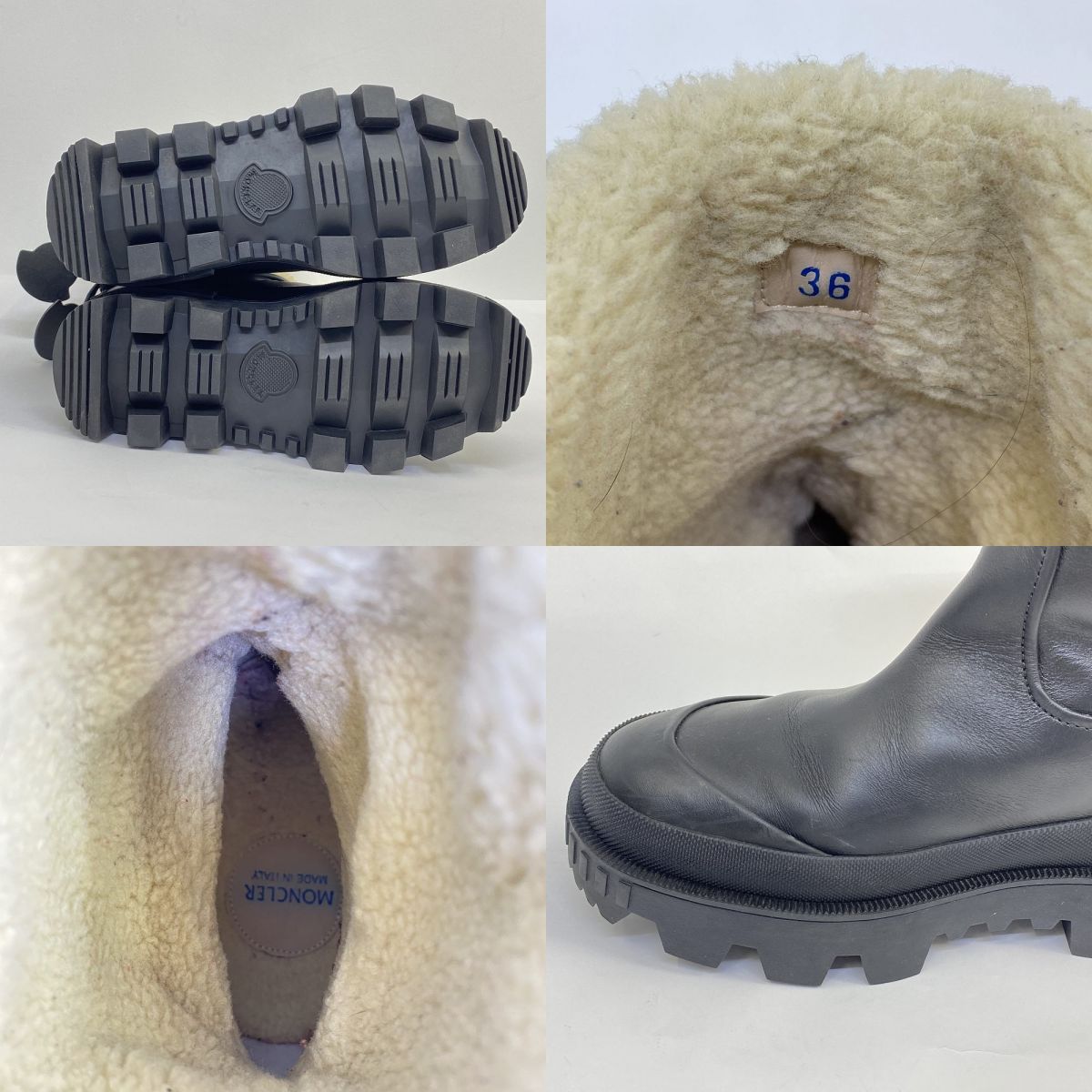 MONCLER モンクレール MOSCOVA モスコバ 内ボア ショートブーツ サイズ