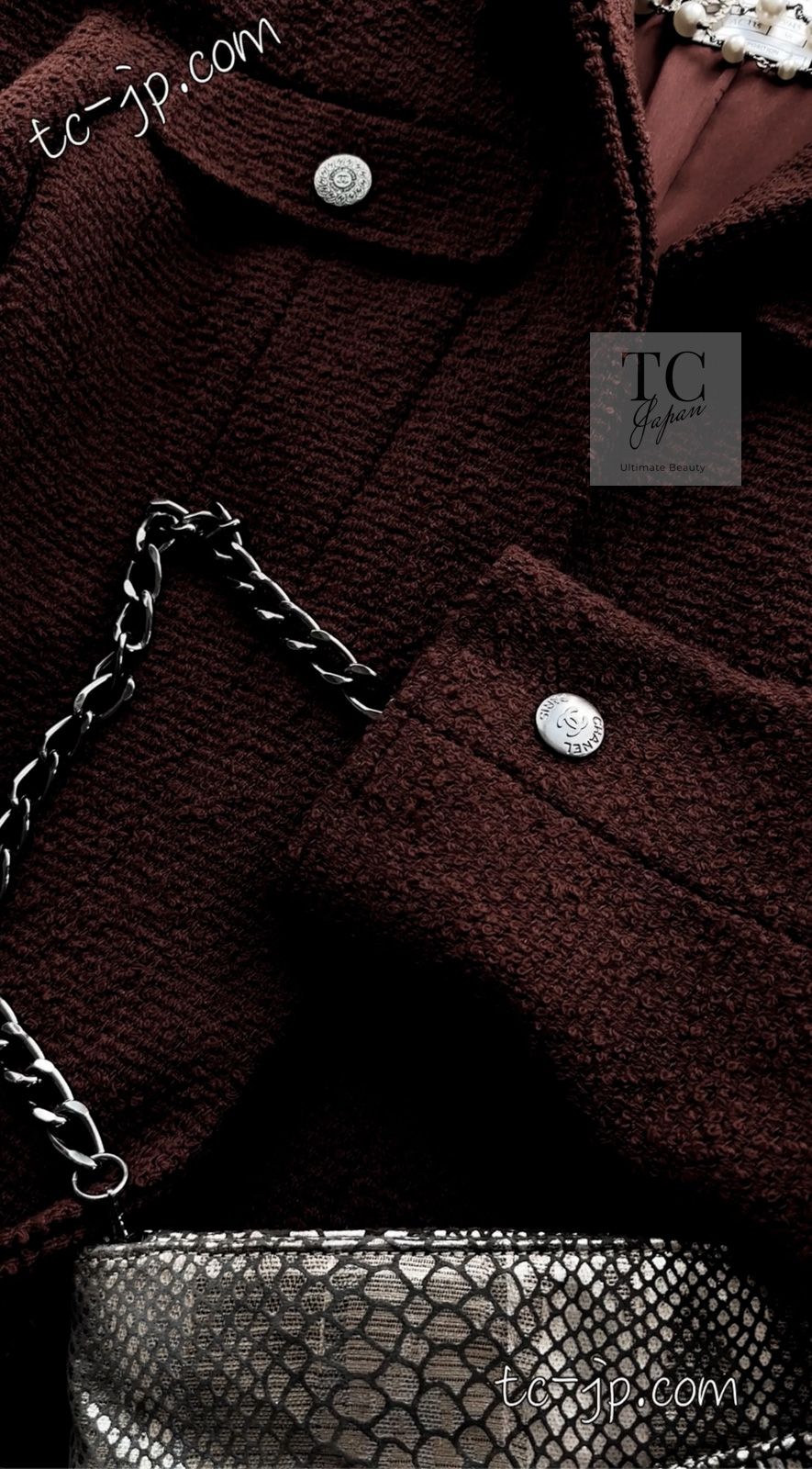 シャネル ジャケット CHANEL ヴィンテージ チョコ ブラウン ウール