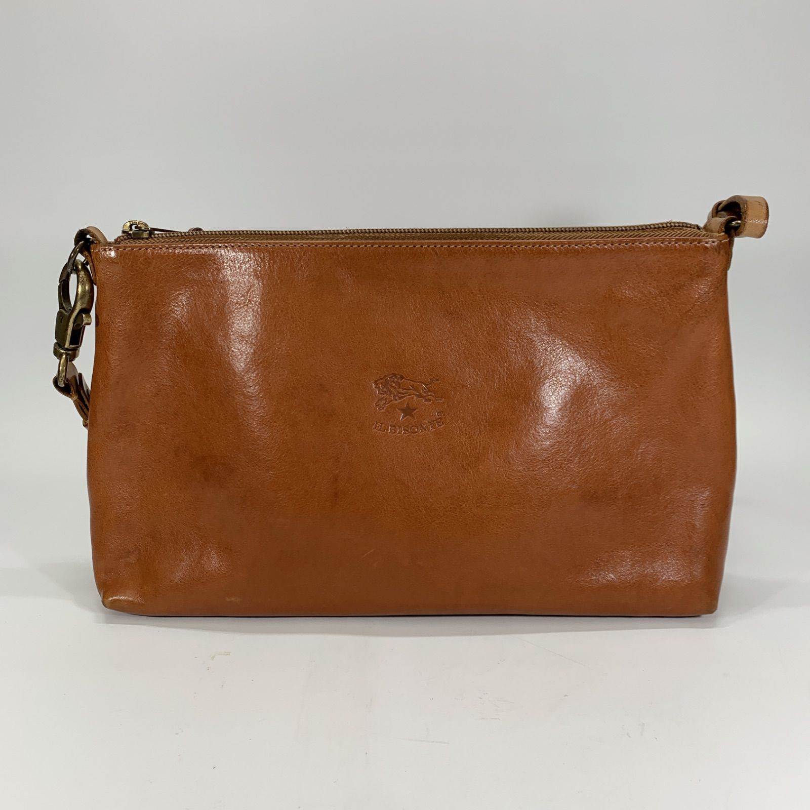 ILBISONTE イルビゾンテ ショルダーバッグ ヤケヌメ オレンジ キャメル