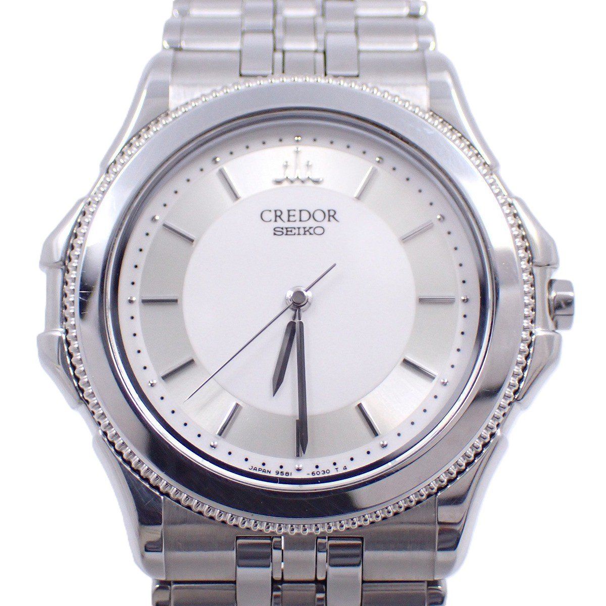 SEIKO セイコー クレドール 18KTベゼル クォーツ メンズ 腕時計 白文字