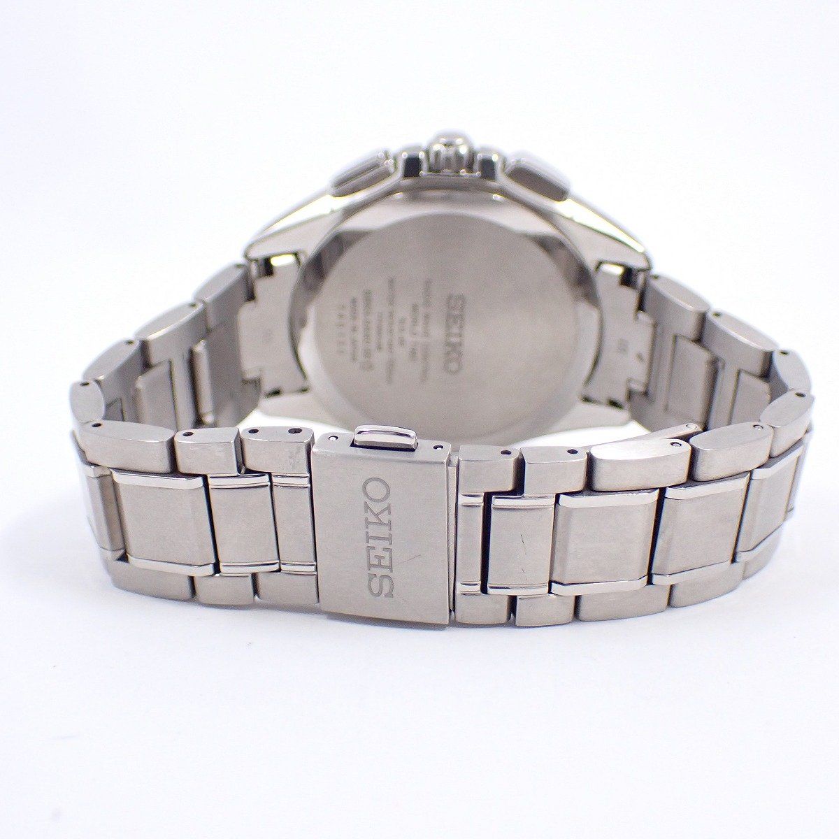 SEIKO ブライツ ワールドタイムソーラー電波チタン 白文字盤 純正革ベルト SEIKO セイコー ブライツエキスパート ワールドタイム ソーラー電波