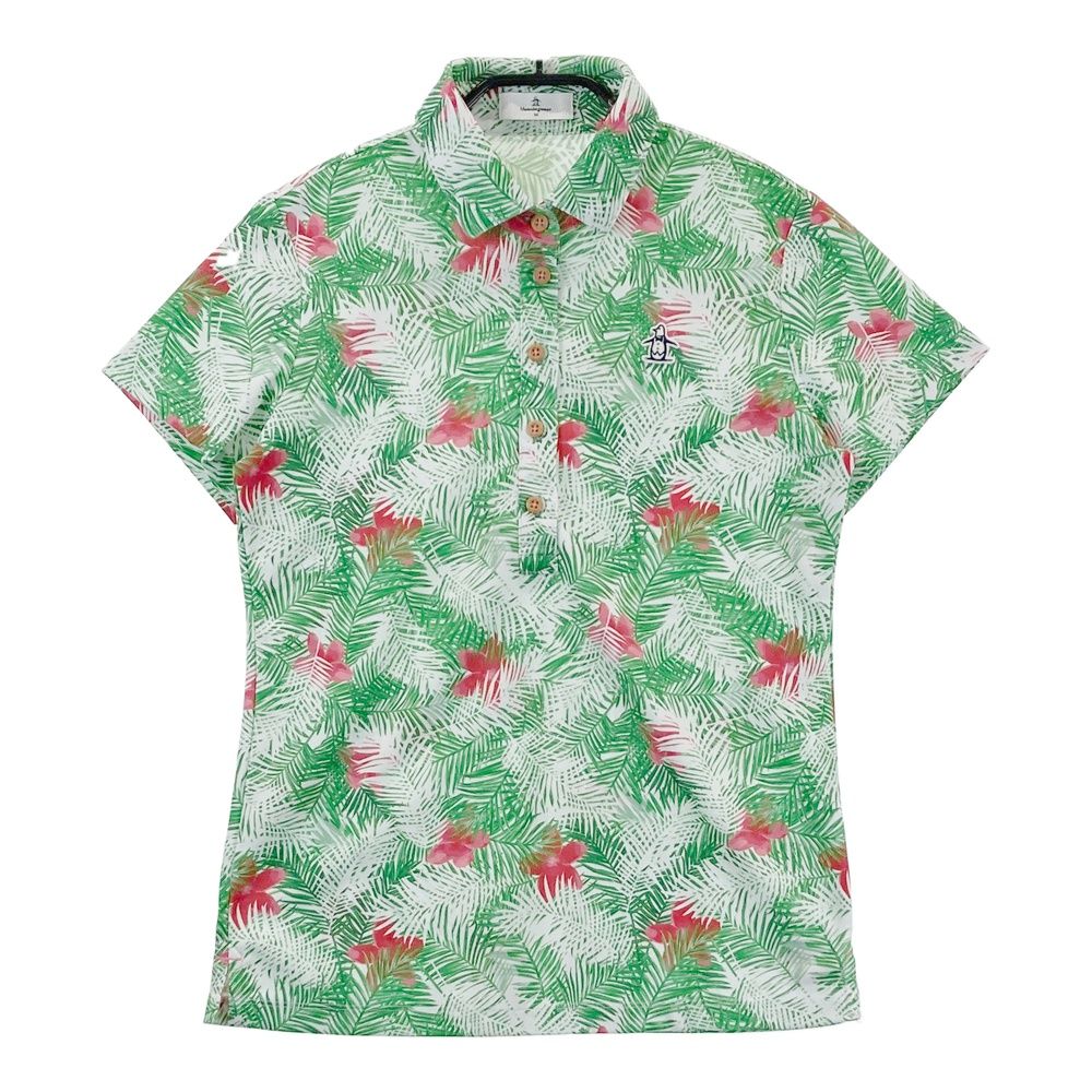 Munsingwear 葉柄ポロシャツ サイズ：M MUNSING WEAR マンシングウェア ; 半袖ポロシャツ