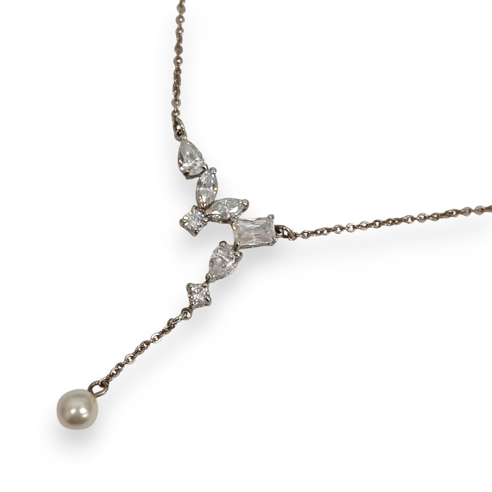 FOXEY フォクシー ラインストーン フェイクパール ネックレス【中古