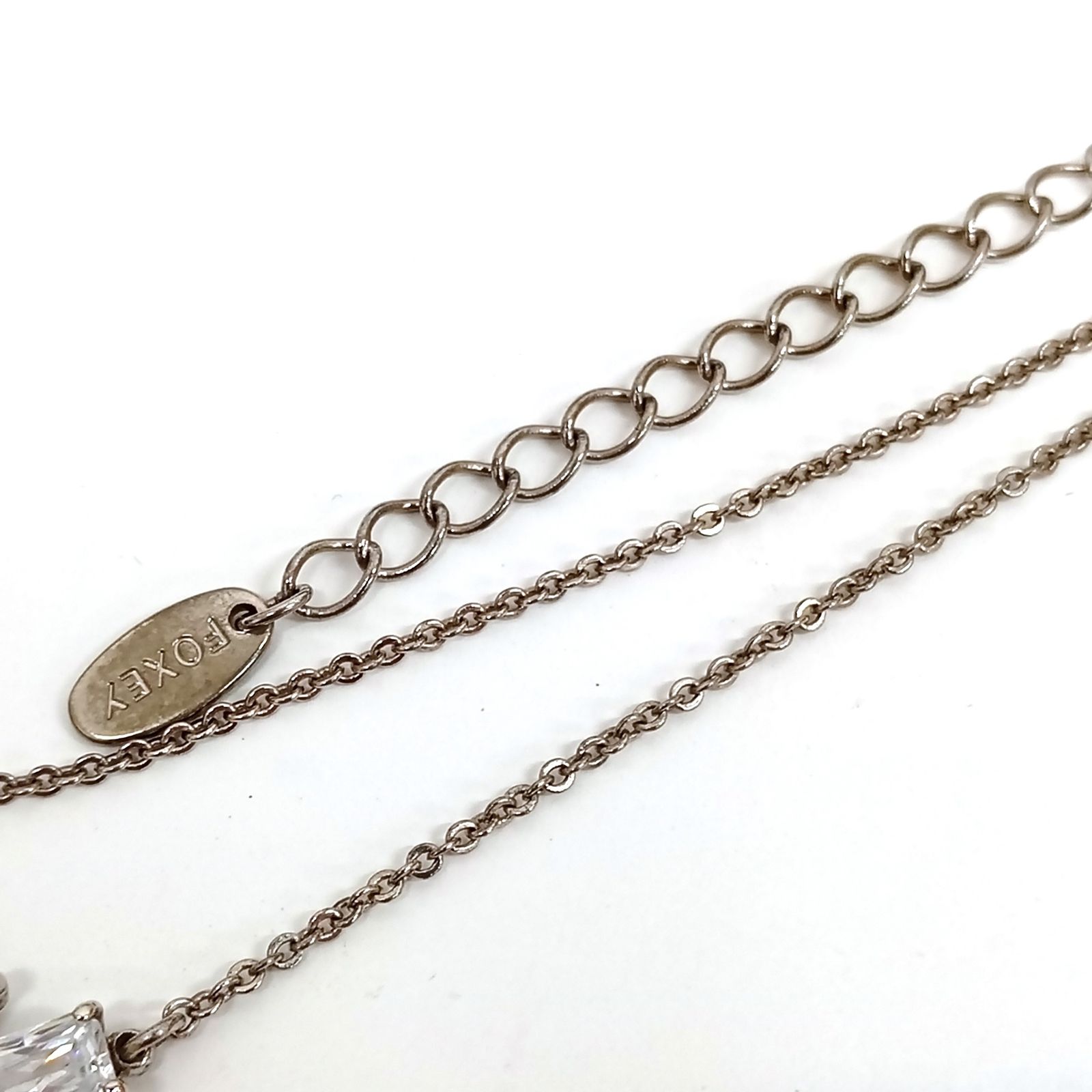 FOXEY フォクシー ラインストーン フェイクパール ネックレス【中古