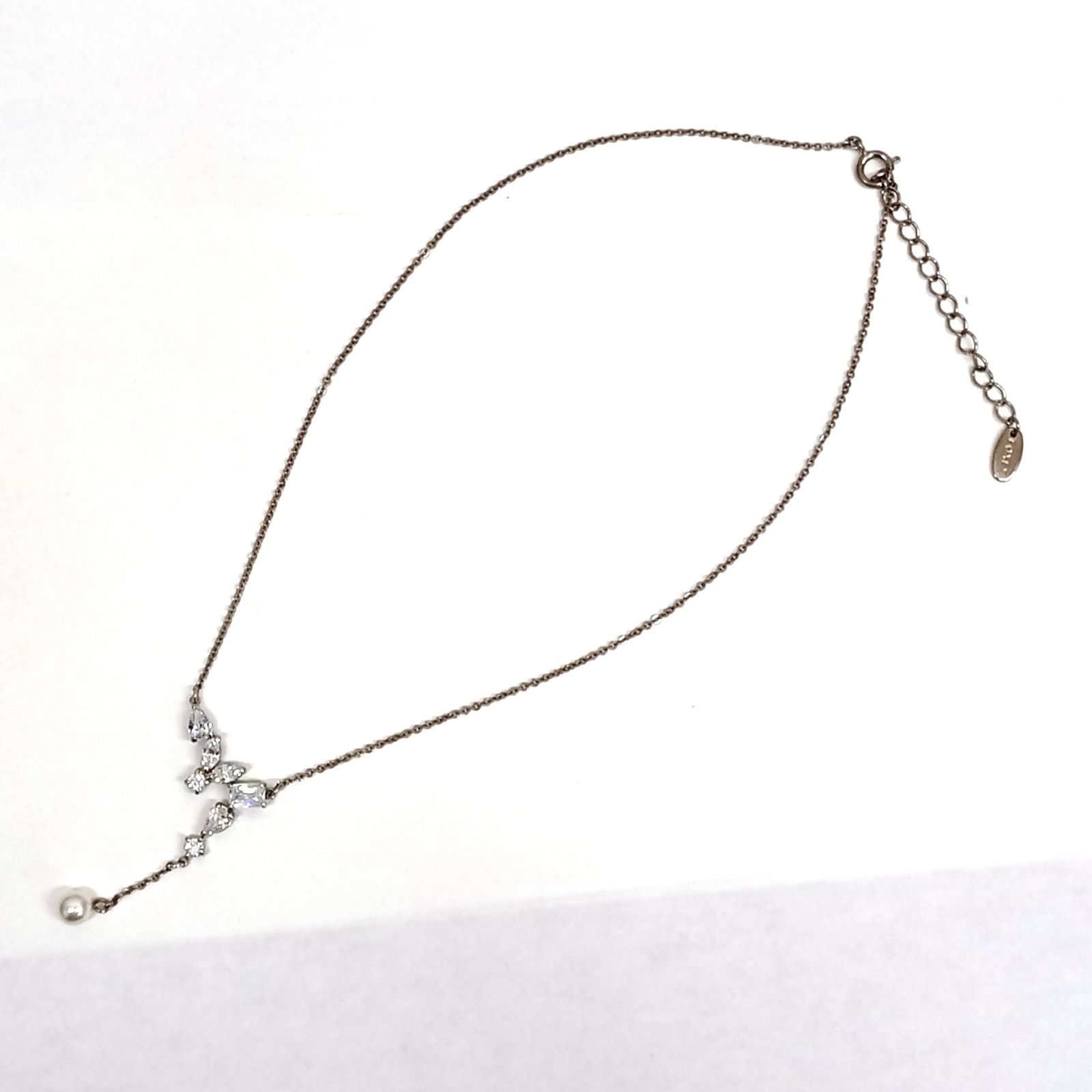 FOXEY フォクシー ラインストーン フェイクパール ネックレス【中古