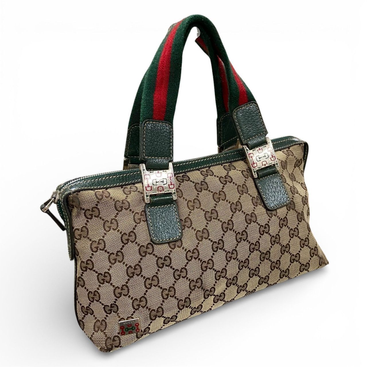 美品　GUCCI　グッチ　スニーカー　GGキャンバス　シェリーライン　レザー 美品 GUCCI グッチ スニーカー GGキャンバス シェリーライン レザー