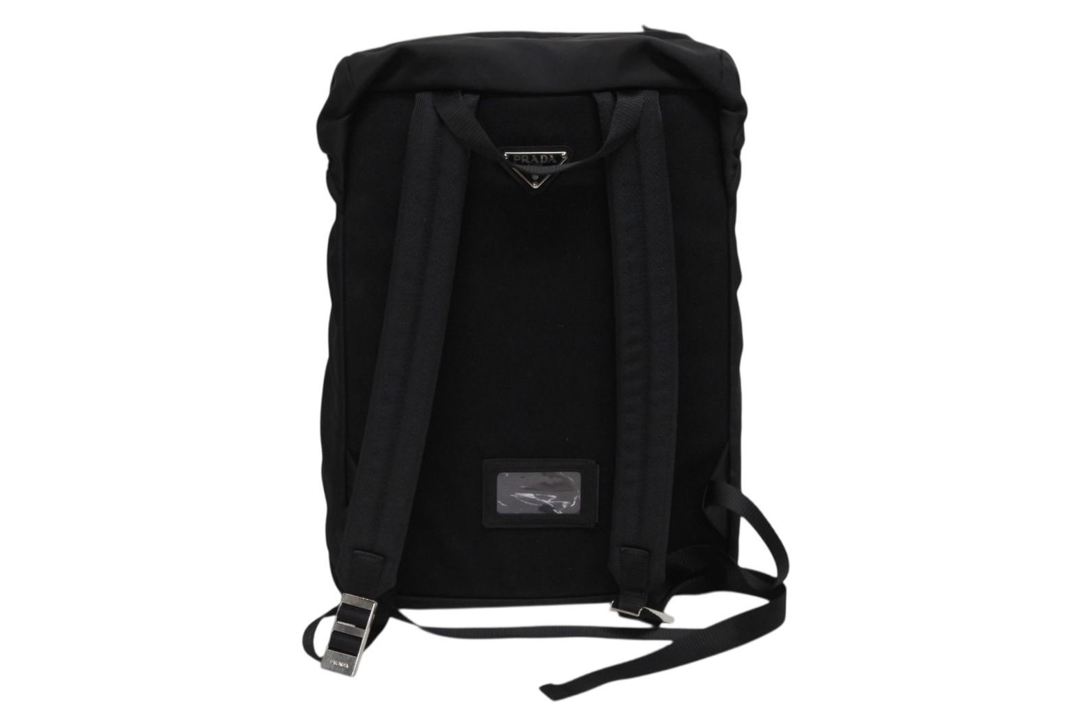 セール 未使用 貴重 ソーブラック プラダ リナイロン リュック 2vz135 PRADA（プラダ） バックパック 2VZ135 リナイロン サフィアーノレザー