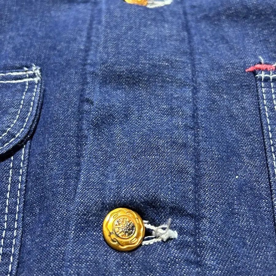 vintage 70s 80s BLUE BELL カバーオール 46 裏地あり 70s//vintage//BLUE BELL//裏地ブランケット//デニムカバーオール