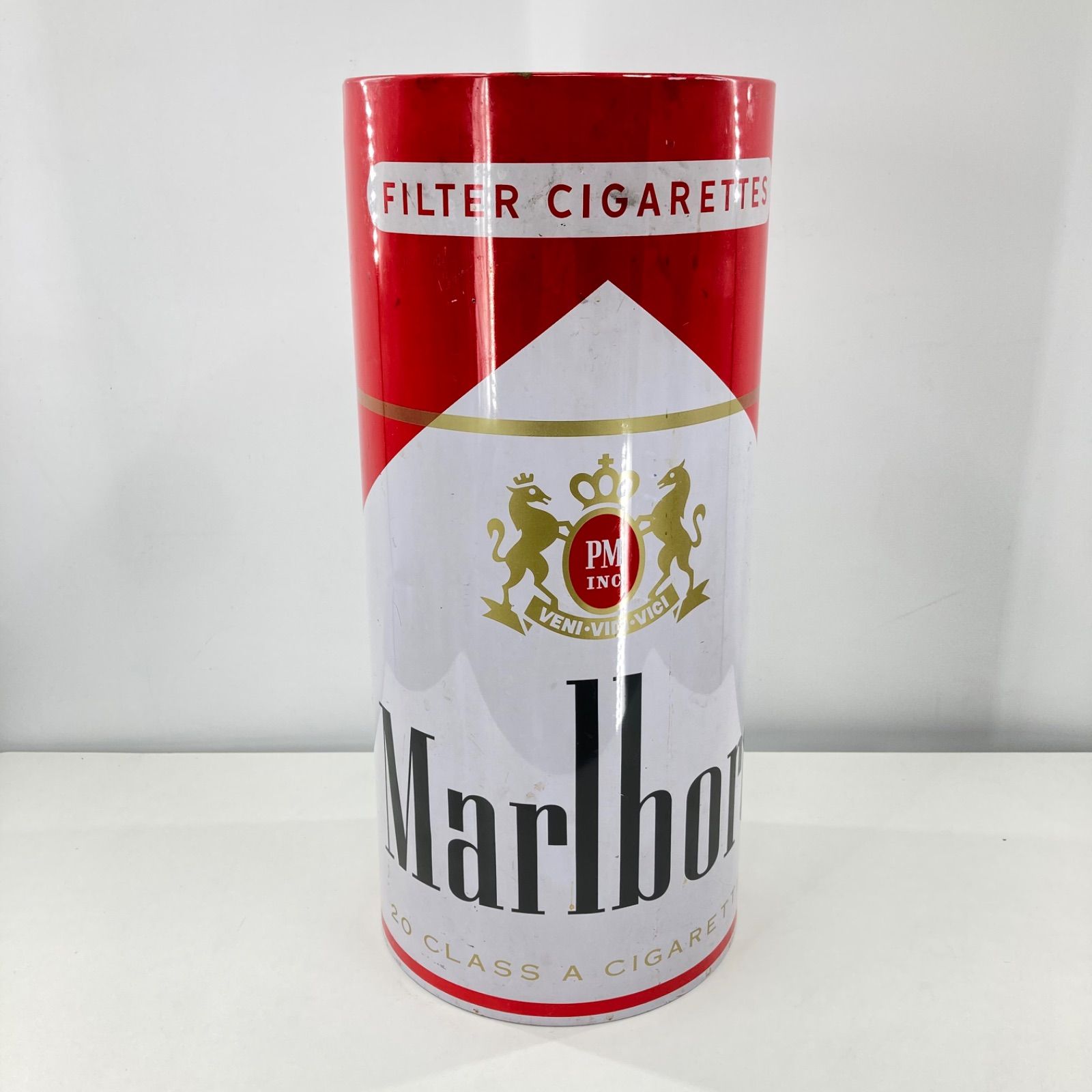 Marlboro ブリキ缶 マルボロ ダストボックス ゴミ箱 昭和レトロ
