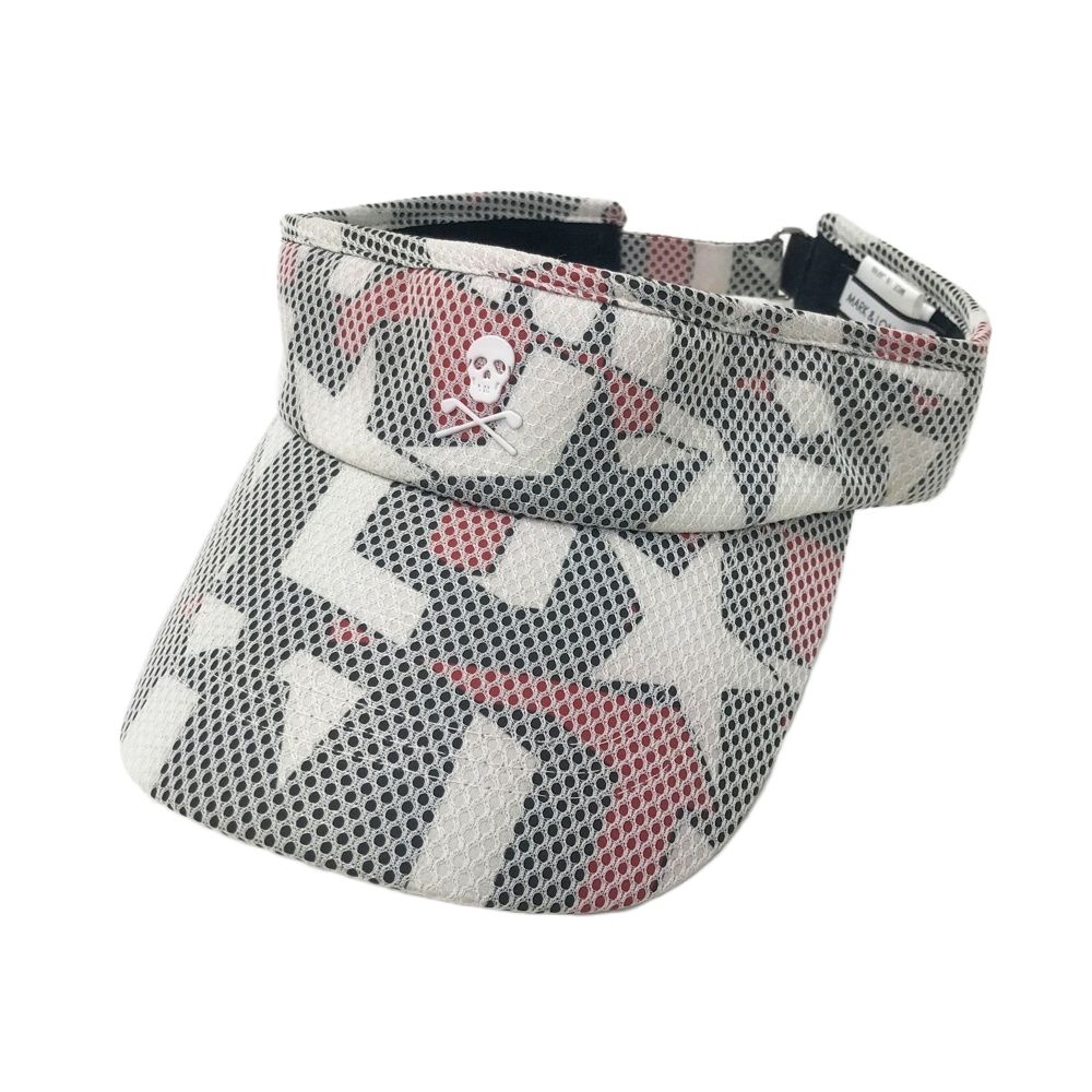 MARK&LONA マークアンドロナ サンバイザー 総柄 ホワイト系 FR