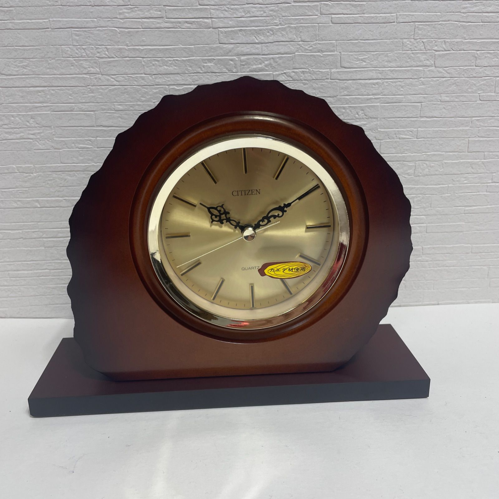 CITIZEN ゴールド装飾 置時計 昭和レトロ 新品 シチズン アナログ置時計 ゴールド CITIZEN アナログ時計 ステップ秒針