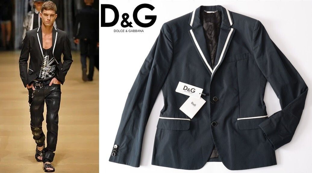 正規品☆DOLCE&GABBANA ドルチェ&ガッバーナ☆シルク混2Bジャケット 50