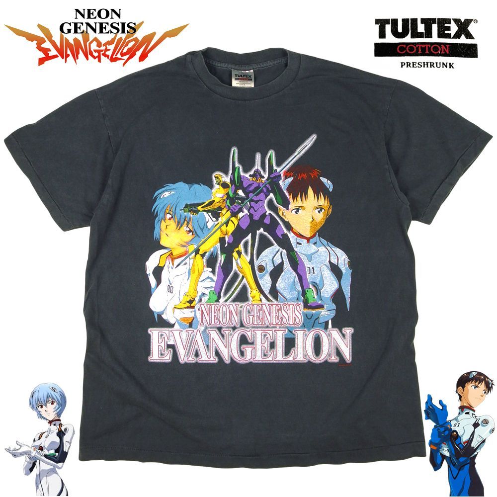 364 EVANGELION Tシャツ 新世紀 エヴァンゲリオン アニメ ブラック L