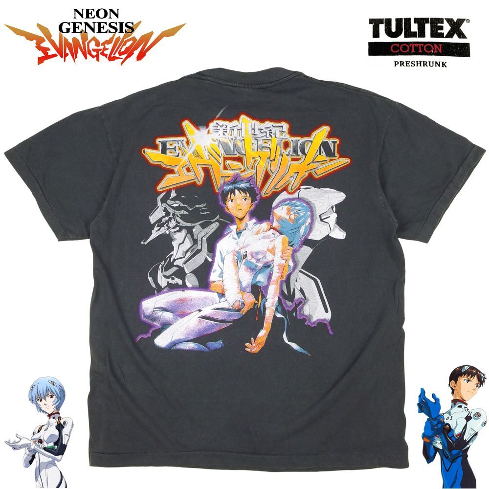 364 EVANGELION Tシャツ 新世紀 エヴァンゲリオン アニメ ブラック L