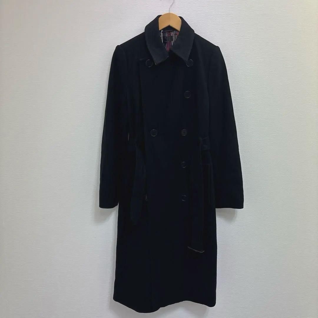 Paul Smith 黒 ロングコート ウエストベルト付き S00249｜Paul Smith｜ポールスミス｜Long Coat｜ロングコート｜Black