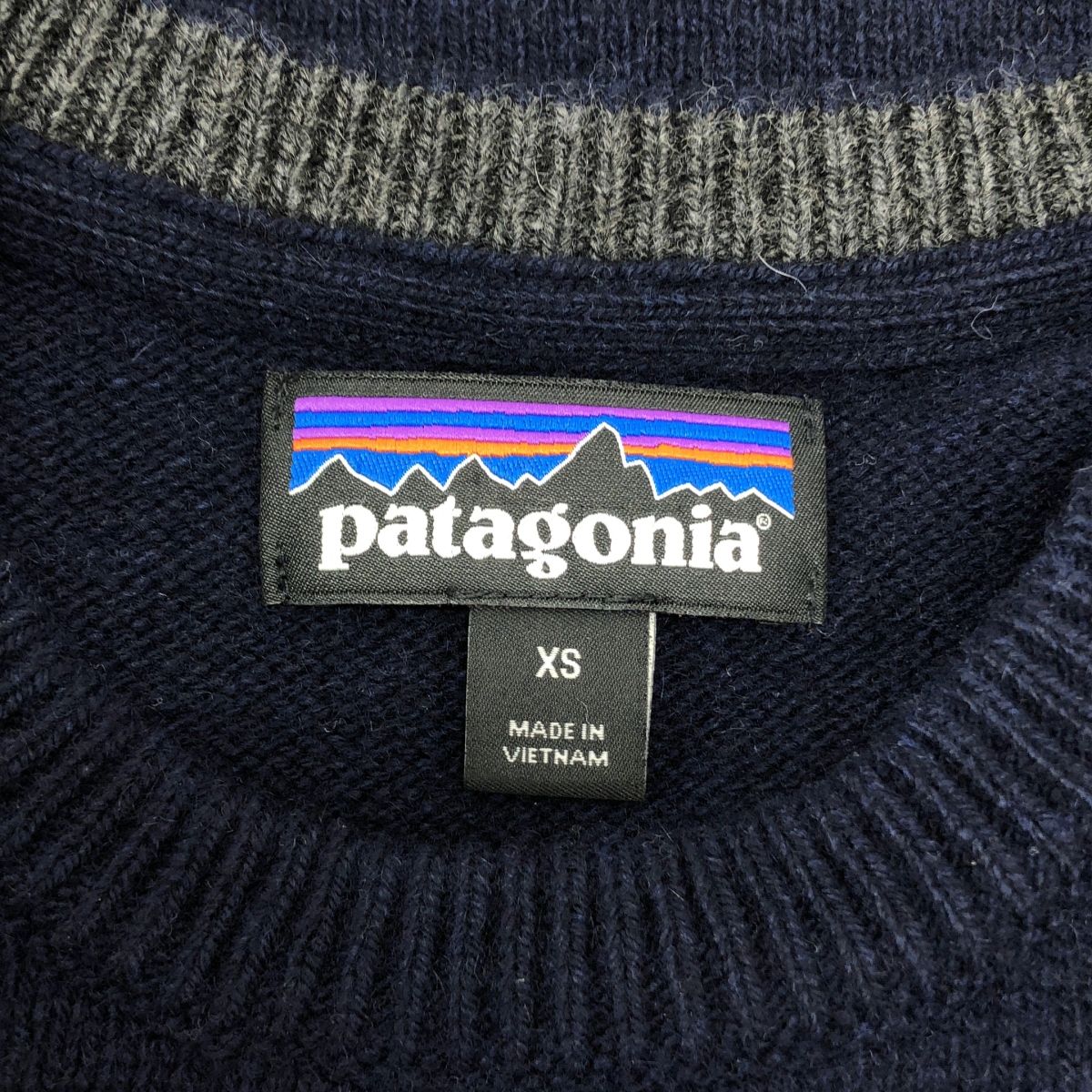 良品 パタゴニア 02年 ニット 香港製 51095 ネイビー Lサイズ patagonia パタゴニア 98AW 51001 98年 USA製 コットン ニット ポロ