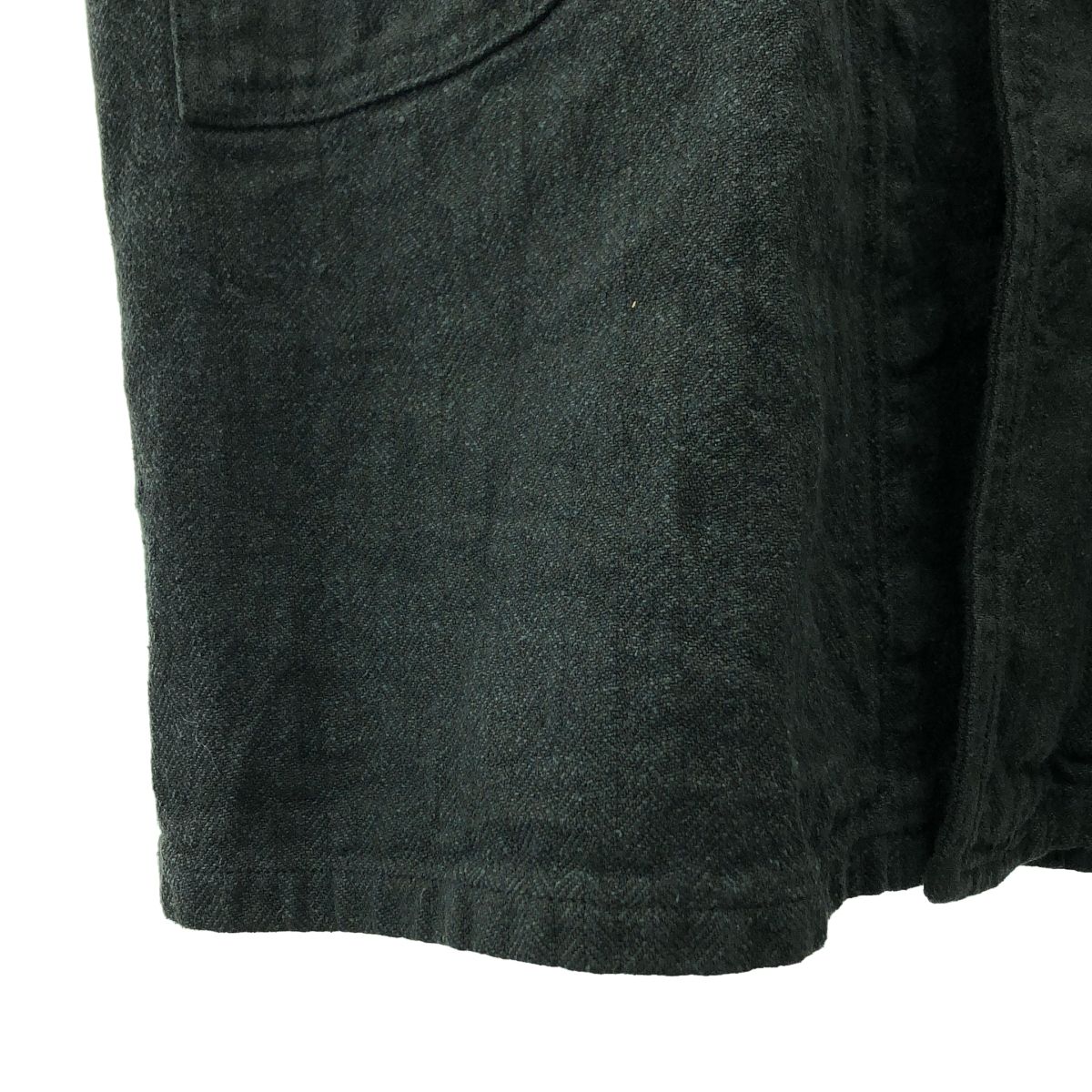 OUTIL ウティ シルク リネン コート 黒 ヘリンボーン OUTIL ウティ