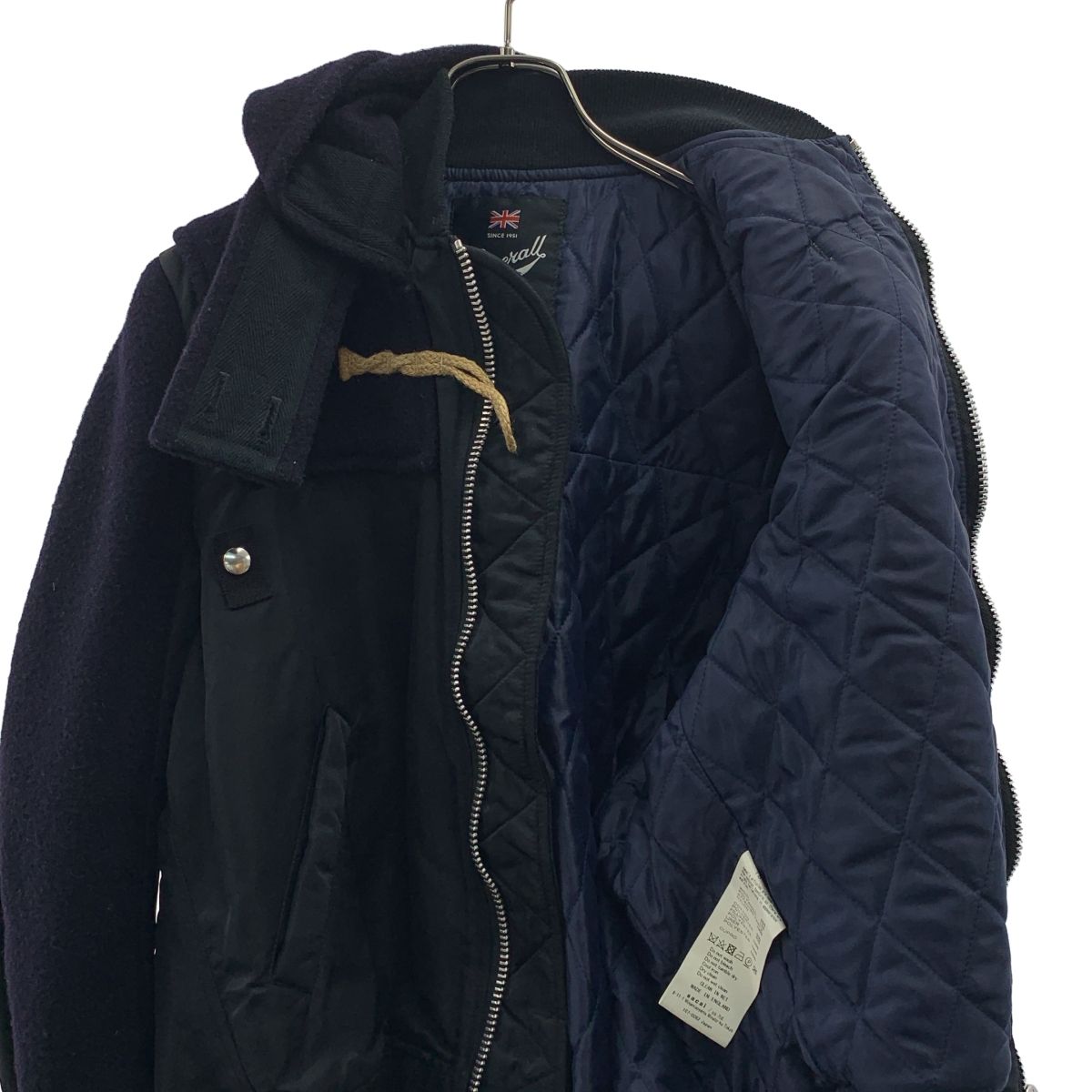 sacai / サカイ | ×Gloverall / ウール ナイロン ドッキング ボンバー