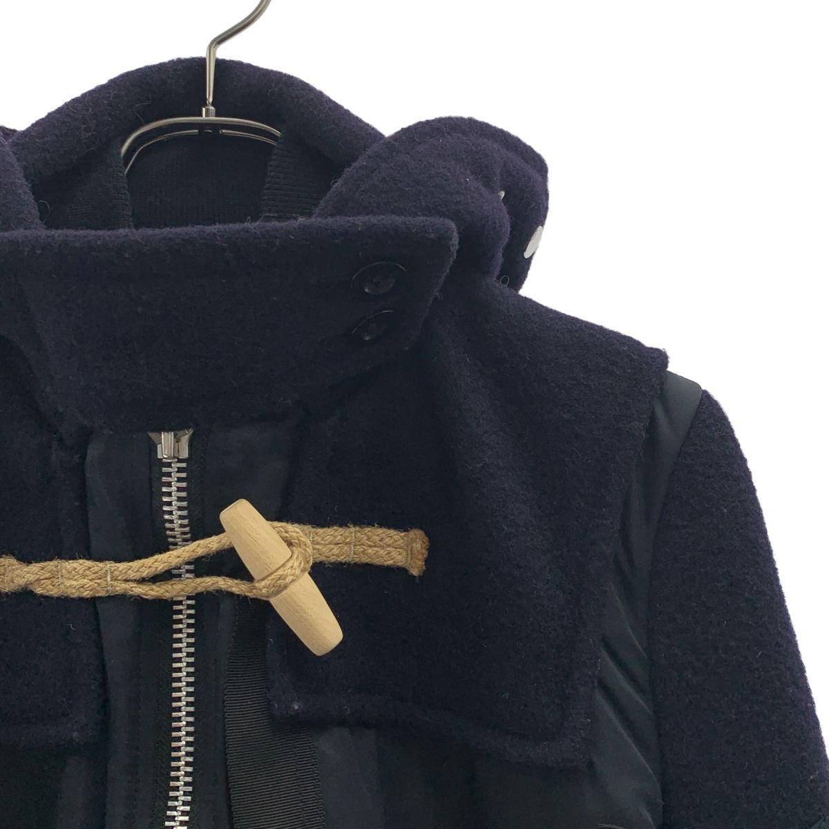 sacai / サカイ | ×Gloverall / ウール ナイロン ドッキング ボンバー