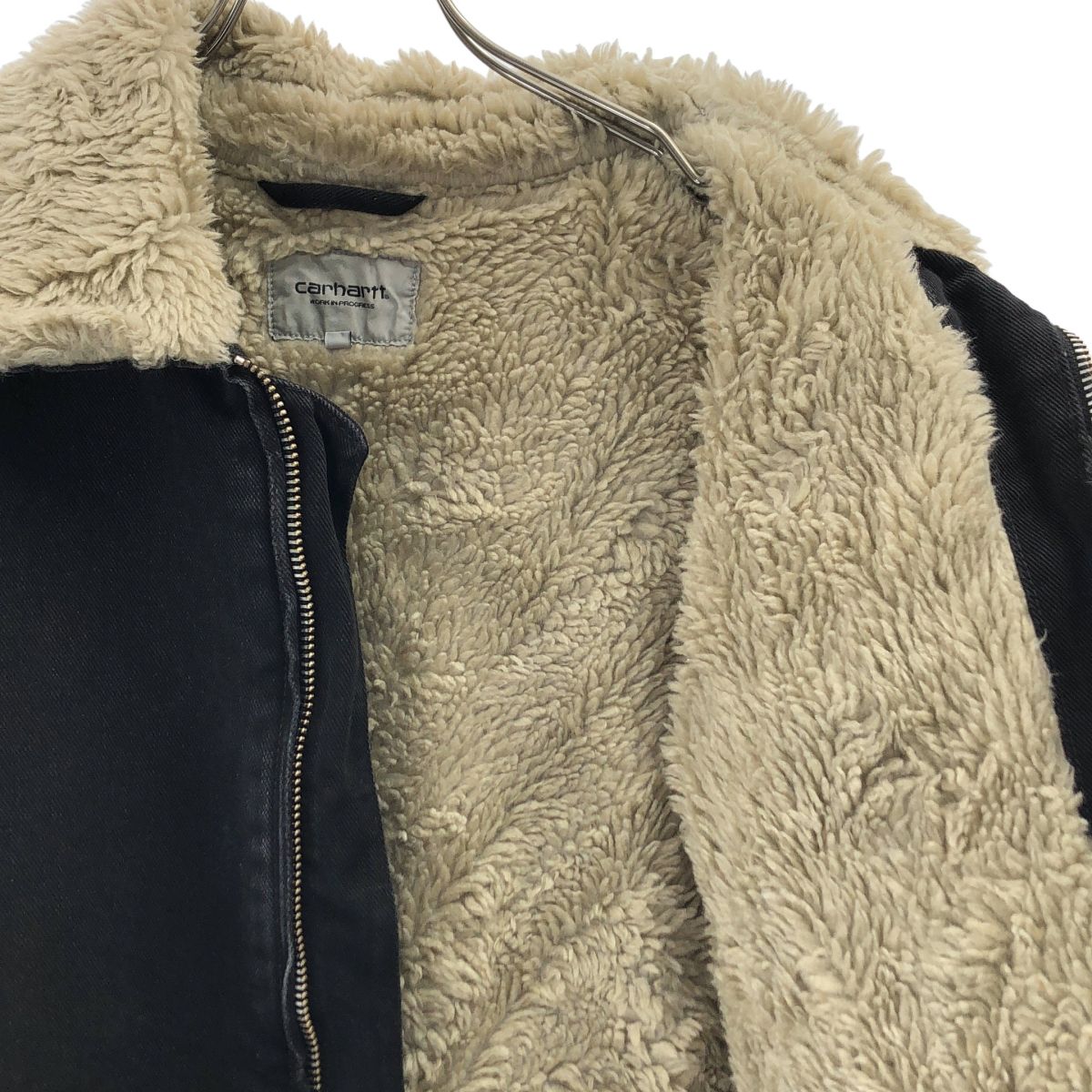 carhartt / カーハート | ロゴジップ ボア ブラックデニム ジャケット