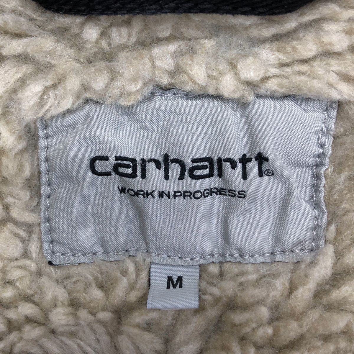 carhartt / カーハート | ロゴジップ ボア ブラックデニム ジャケット