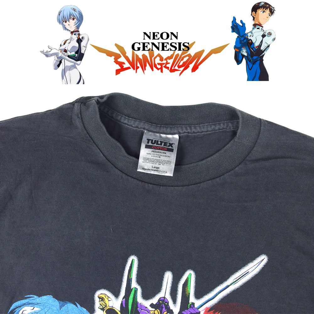 364 EVANGELION Tシャツ 新世紀 エヴァンゲリオン アニメ ブラック L