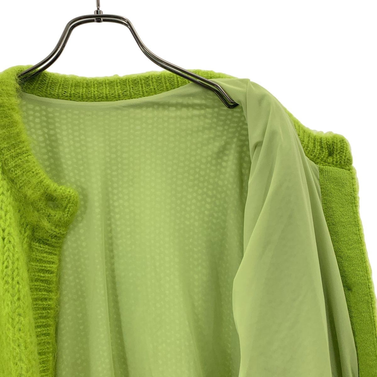 【新品完売】AMERI 2WAY MOHAIR SHAGGY KNIT ライムF AMERI 2WAY MOHAIR SHAGGY KNIT 【公式通販】