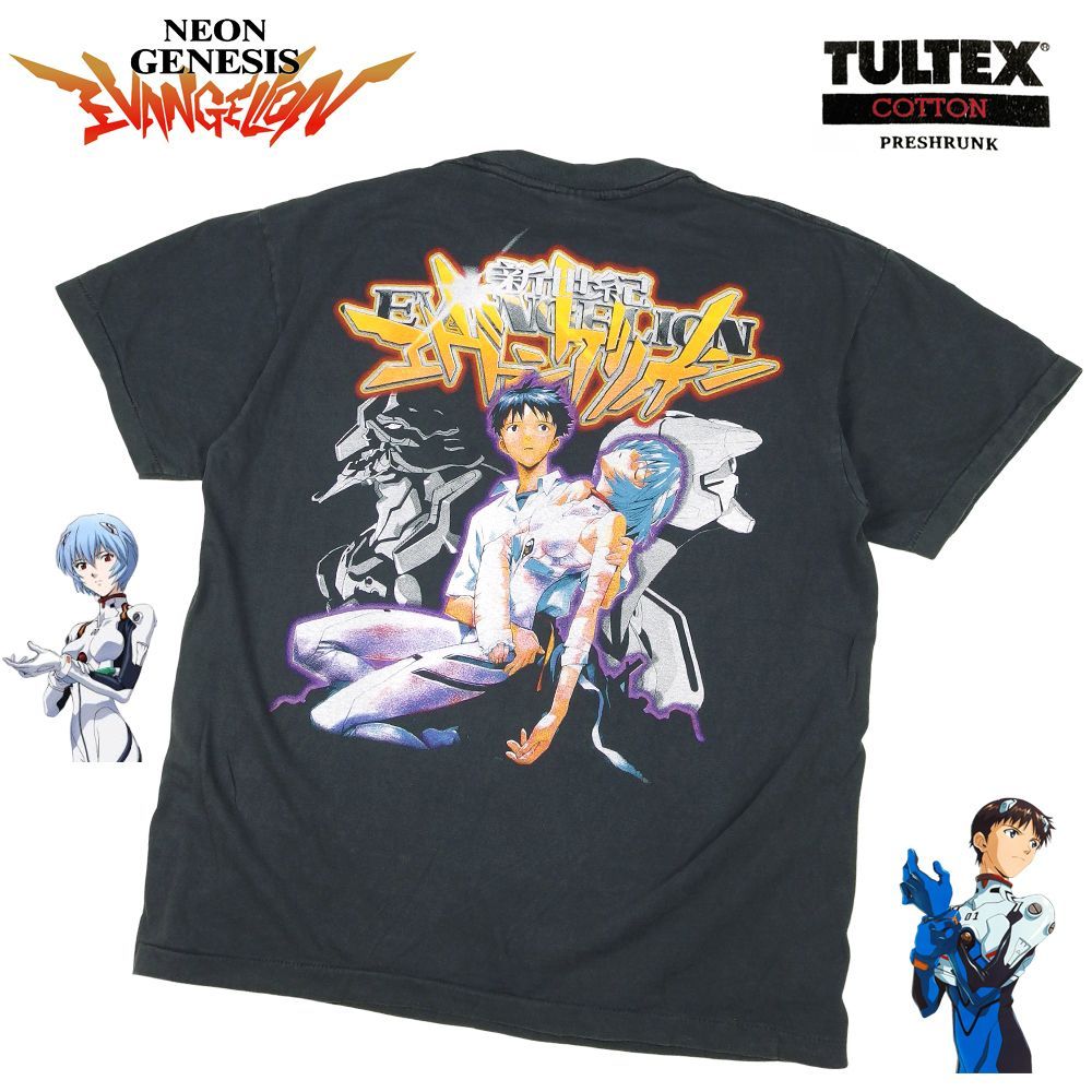 364 EVANGELION Tシャツ 新世紀 エヴァンゲリオン アニメ ブラック L