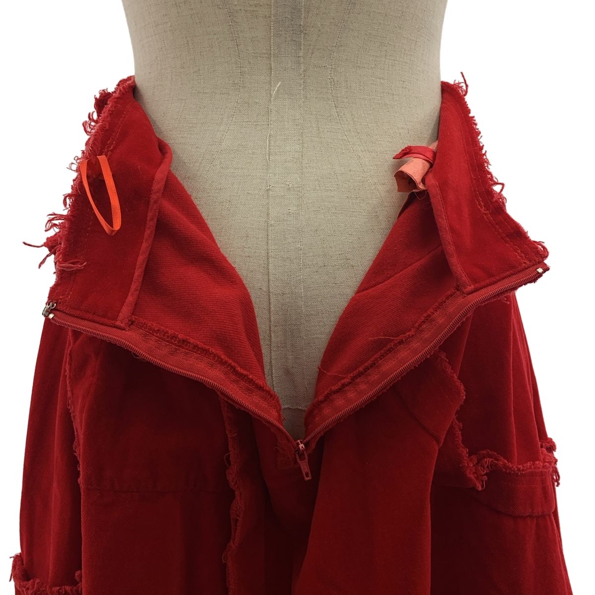 希少　コムデギャルソン レッドエナメル変形スカート 希少 コムデギャルソン レッドエナメル変形スカート COMME des GARCONS