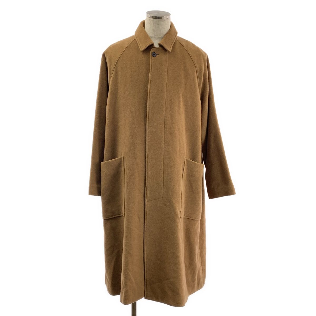 ATON / エイトン | CAMEL MOLESKIN BALMACAAN COAT モールスキン 