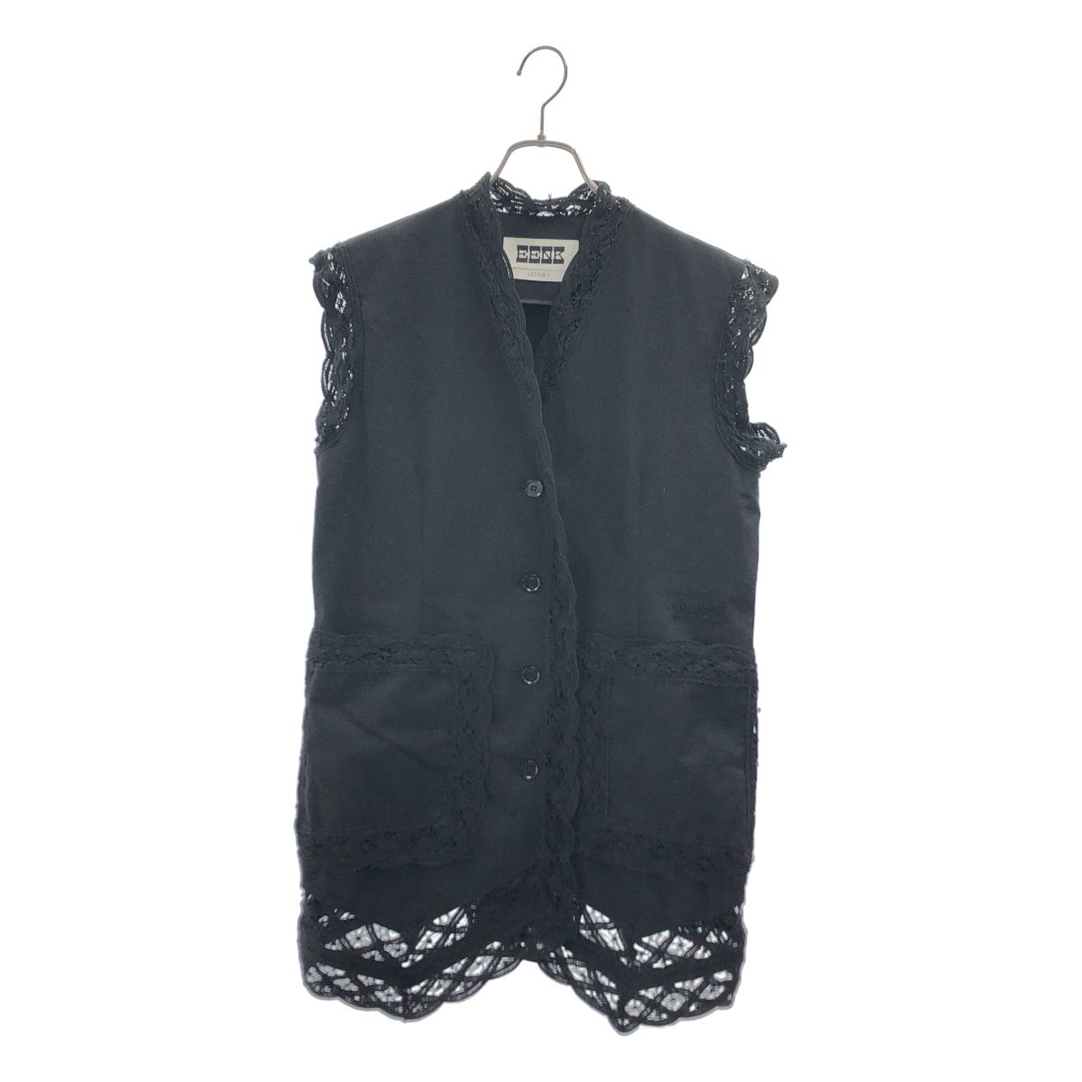 None / | 2024SS | EENK / インク YONITA Lace-trim Vest レース ベスト | S | ブラック | レディース None / | 2024SS | EENK / インク YONITA Lace-trim Vest レース