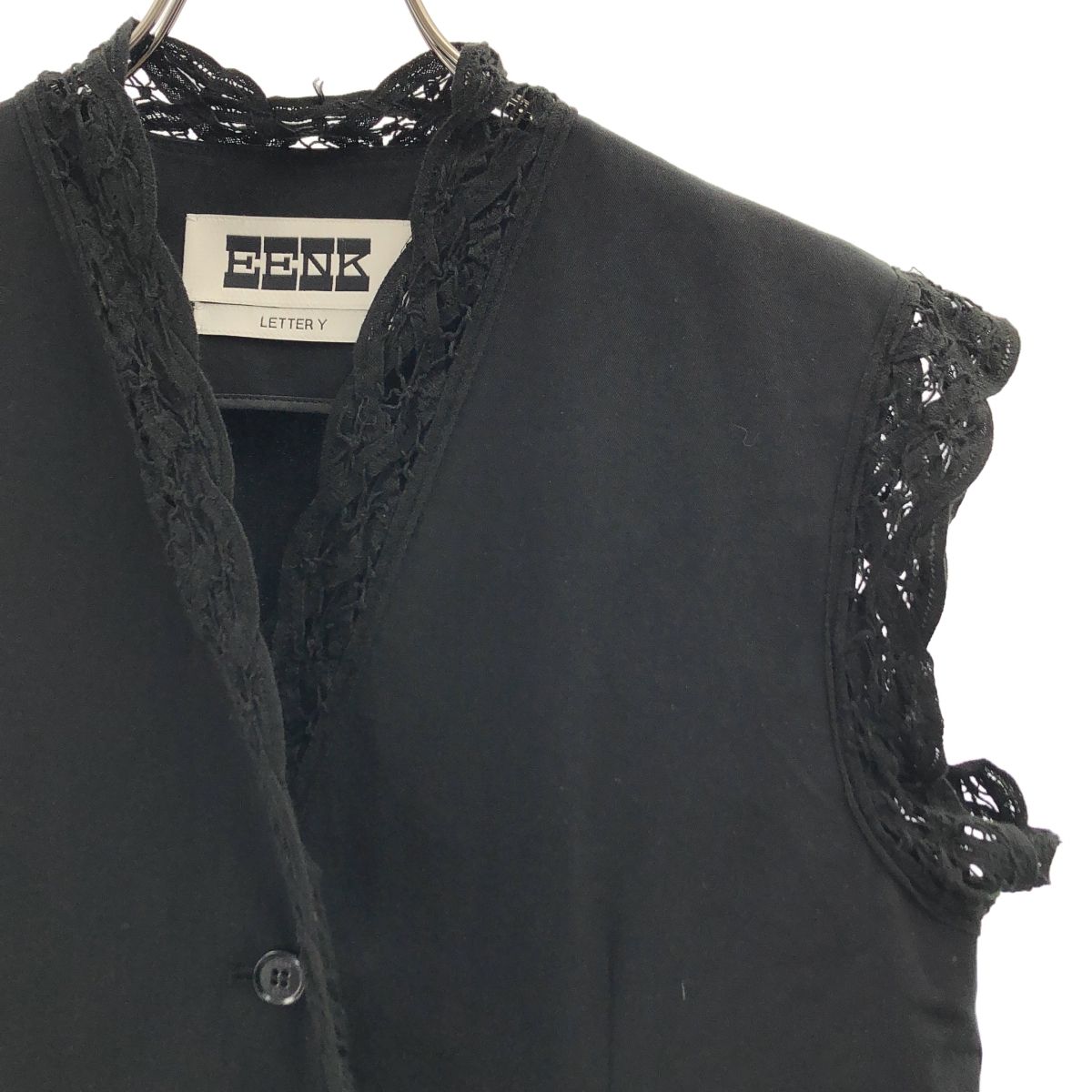 None / | 2024SS | EENK / インク YONITA Lace-trim Vest レース ベスト | S | ブラック | レディース None / | 2024SS | EENK / インク YONITA Lace-trim Vest レース