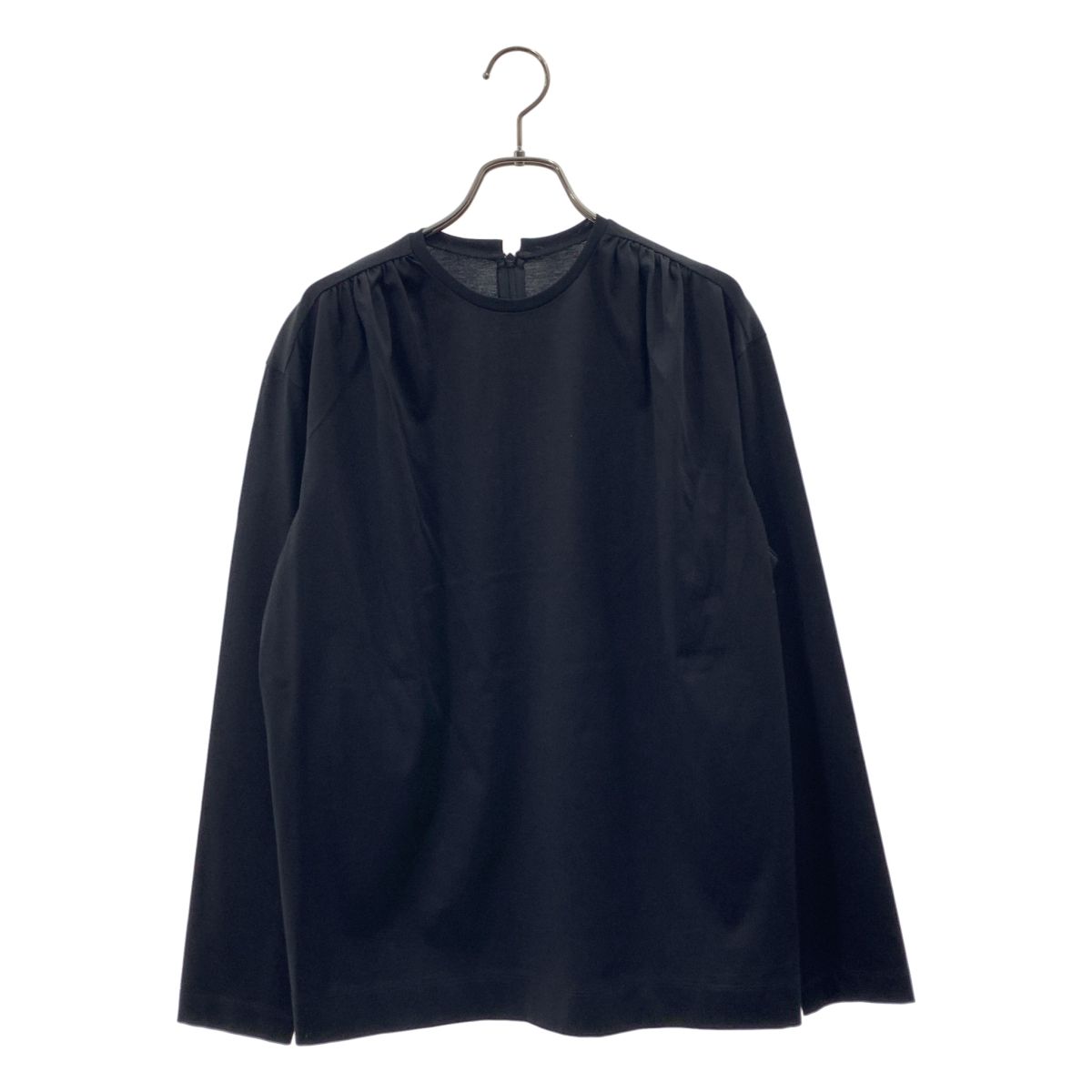 【新品】  deres / デレス | first class long sleeve Tshirt シーアイランド コットン ギャザー カットソー | F | ブラック | レディース 新品】 deres / デレス | first class long sleeve Tshirt シー